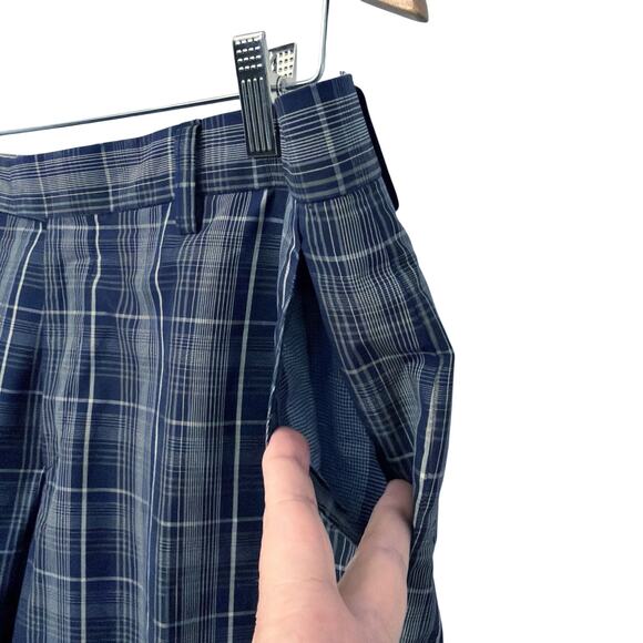 Etro Pants Mens Size 36 x 34 Cotton 54 Italy Blue Plaid - Picture 8 of 16